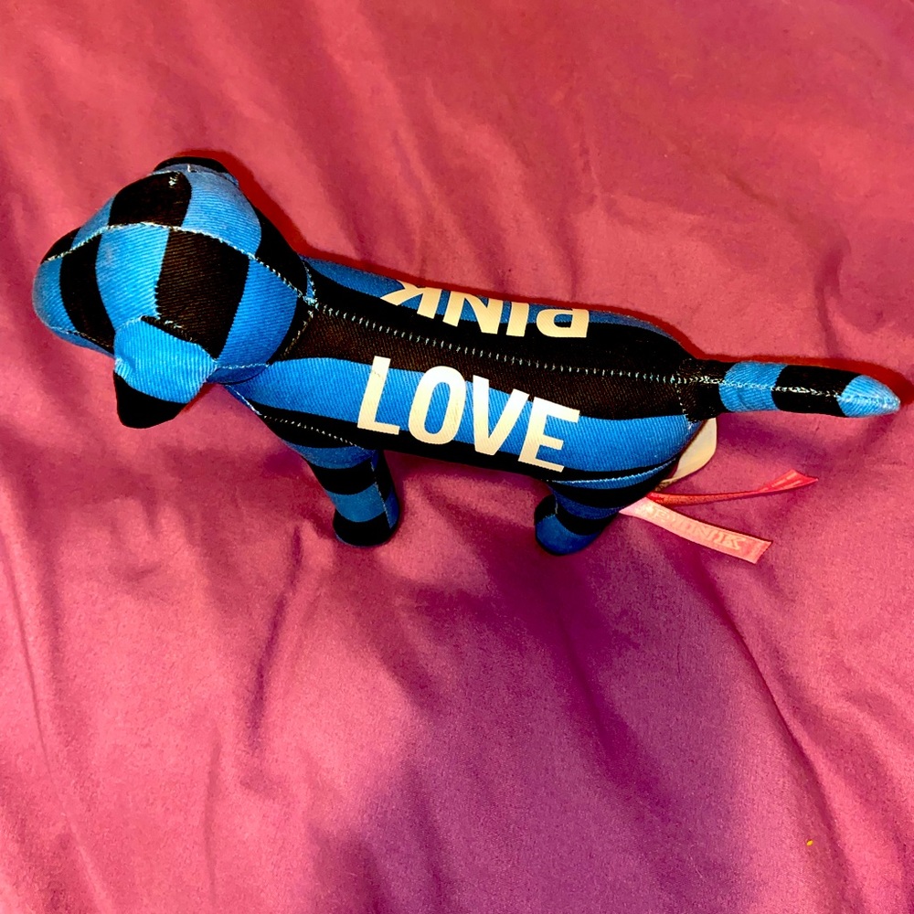 VS PINK plush dog striped